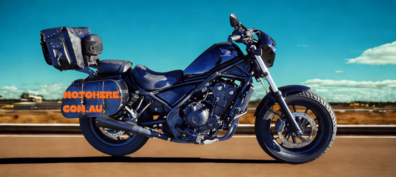 Honda Rebel CMX 500 on Highway. Motohire.com.au